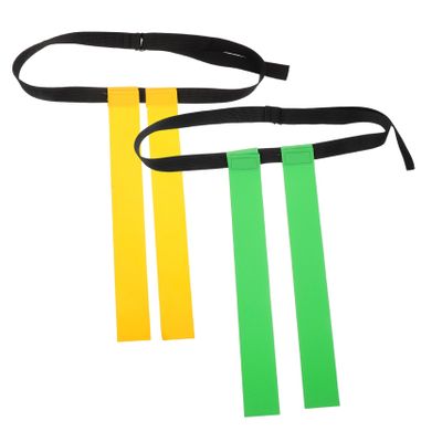 VANZACK 2sets Outdoor Football Flag Belt Set Reusable Waist Flags for Parties Training and Games Design for Youth and Adults Lightweight and Portable for Family Fun and Gatherings