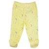 123 Bear 100% Cotton Baby Pants with Footies 100% Cotton Unisex Boys Girls (0-3 Months, 4-Pack LemnGr Pr) view 3