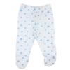 123 Bear 100% Cotton Baby Pants with Footies 100% Cotton Unisex Boys Girls (0-3 Months, 4-Pack Blue Pr) view 4