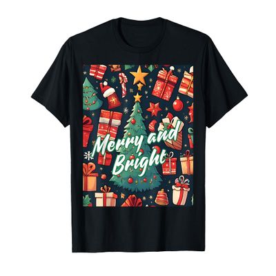 Merry and Bright and Merry Christmas Spirit of the Holiday T-Shirt