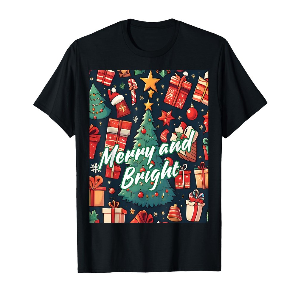Merry and Bright and Merry Christmas Spirit of the Holiday T-Shirt