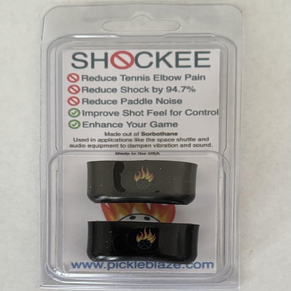 Pickleball Paddle Shock Absorber and Dampener The SHOCKEE Reduces shockwaves While Also Minimizing Noise Waves. Reduce Tennis Elbow and Wrist tendonitis Pain. Enhance Your Court Performance.