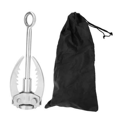 lvifloae Grapple Hook Survival 3 Claws Carabiner Hook Foldable Stainless Steel Grappling Hook Launcher Outdoor Climbing Activity Tool for Retrieving Outdoor Hiking Tree Limb