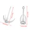 lvifloae Grapple Hook Survival 3 Claws Carabiner Hook Foldable Stainless Steel Grappling Hook Launcher Outdoor Climbing Activity Tool for Retrieving Outdoor Hiking Tree Limb view 2