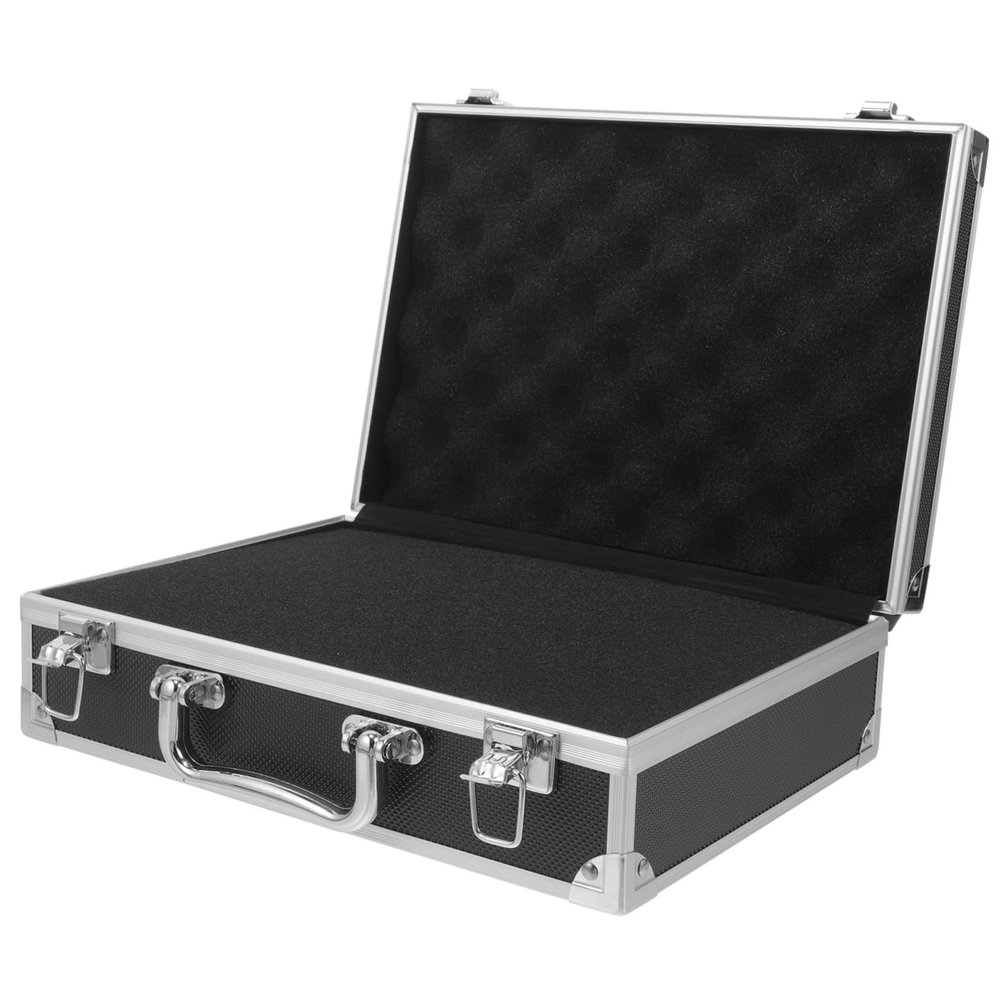 CANIGHT Aluminum Toolbox Case Foam Metal Case Men's Briefcase Aluminum Storage Portable Workstation