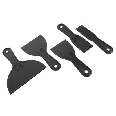 BIUDECO 5pcs Ergonomic Paint Scraper Wall Squeegee Tools for Patching Spackling and Wallpaper Multi-Purpose Scraper for Paint Plaster Adhesive Removal