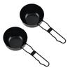 MOLUCKFU 2pcs Iron Camping Cooking Pot Lightweight Backpacking Soup Pot for Outdoor Cooking Stewing Nonstick Design for Hiking Picnics view 1