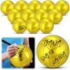WinnerWhy 12 Pcs Gold Autograph Volleyball Official Mini Trophy Volleyball Golden Custom with Air Pump for Trophies Anniversary College Coaching Gift Awards Party (Size 2) view 1