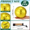WinnerWhy 12 Pcs Gold Autograph Volleyball Official Mini Trophy Volleyball Golden Custom with Air Pump for Trophies Anniversary College Coaching Gift Awards Party (Size 2) view 2