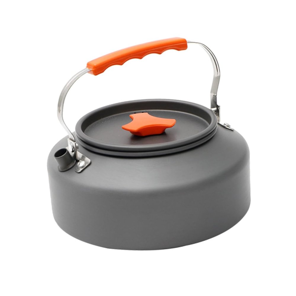 KOMBIUDA Outdoor Camping Kettle Portable Tea Pot Infuser Heat-insulated Handle for Picnic