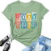 Road Trip Women Hiking Camping Active Shirts Loose Fit Workout Graphic Climbing Outfit 70s 80s 90s Vintage Outdoor Tee Tops, Light Green XL view 1