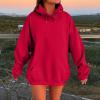 Womens Oversized Hoodies Winter Cotton Sweatshirts Pullover 2025 Fashion Tops Trendy Outfits, Red, XX-Large view 4