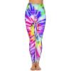 Artsy Rainbow Tie Dye Soft Printed Tummy Leggings for Women Lightweight with Pocket Printed Breathable Yoga Leggings M view 2
