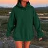 Womens Oversized Hoodies Winter Cotton Sweatshirts Pullover 2025 Fashion Tops Trendy Outfits, Green, Large view 4