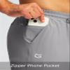 Men's Joggers with Zipper Pockets Workout Track Pant Stretch Sweatpants for Men Athletic, Gym, Running(Light Grey,M) view 4