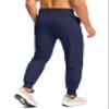G Gradual Men's Joggers with Zipper Pockets Workout Track Pant Stretch Sweatpants for Men Athletic, Gym, Running(Navy,L) view 3