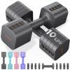FEIERDUN 5-in-1 Adjustable Dumbbell Set of 2, 20LBS/10LBS Hand Weights for Women, 1s-Adjust Dual-Stable Dumbbell Set for Women Home Gym & Outdoor view 1