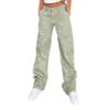 Lepunuo Cargo Pants for Women High Waisted Casual Pants Baggy Stretchy Wide Leg Y2K Streetwear with 6 Pockets view 1