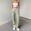 Lepunuo Cargo Pants for Women High Waisted Casual Pants Baggy Stretchy Wide Leg Y2K Streetwear with 6 Pockets view 2