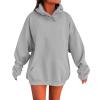 Womens Oversized Hoodies Winter Cotton Sweatshirts Pullover 2025 Fashion Tops Trendy Outfits(Grey, L) view 1