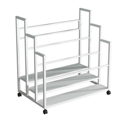 DLYZAYE Yoga Mat Storage Rack, Large-Capacity Home Fitness Equipment Storage Box, Yoga Mat Cart, Can be Stored in Foam Rollers, Fitness Balls and Jump Ropes, Suitable for Home Gyms (Color : White)