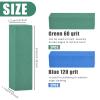 2pcs Gummy Rubber Abrasive Stones, Snowboard Gummy Stone Edge Grinding Rubber Block Stone Ski Snowboard Tuning Equipment for Removing Rust and Burrs, Green 60 Granularity, Blue 120 Granularity view 2