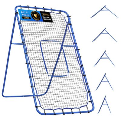 6x4FT Volleyball Rebounder Net Pro, Baseball Softball Rebound Pitch Back Net, Adjustable Angle Lacrosse Bounce Back Practice Equipment, Easy Quick Setup, Ideal for Outdoor and Backyard Training