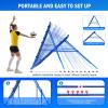 6x4FT Volleyball Rebounder Net Pro, Baseball Softball Rebound Pitch Back Net, Adjustable Angle Lacrosse Bounce Back Practice Equipment, Easy Quick Setup, Ideal for Outdoor and Backyard Training view 2