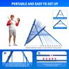 5x4FT Volleyball Baseball Rebounder Net, Softball Rebounder Pitchback Net Quick Adjustments, Quick Adjustments Lacrosse Bounce Back Practice Equipment, Ideal for Outdoor Indoor and Backyard Training view 2