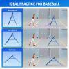 5x4FT Volleyball Baseball Rebounder Net, Softball Rebounder Pitchback Net Quick Adjustments, Quick Adjustments Lacrosse Bounce Back Practice Equipment, Ideal for Outdoor Indoor and Backyard Training view 4