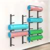 DLYZAYE Wall Mount Yoga Mat Storage Rack | Multi-Layer Yoga Mat Holder, Home Gym Towel Storage Organizer Yoga Room/Home Gym Decor, 6/9-Tiers Large Capacity Display Stand view 2