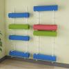 DLYZAYE Wall Mount Yoga Mat Holders Hanging Exercise Mat Storage Rack Home Gym Organizer, Metal Yoga Mats Display Holder for Foam RollerResistance Band view 3