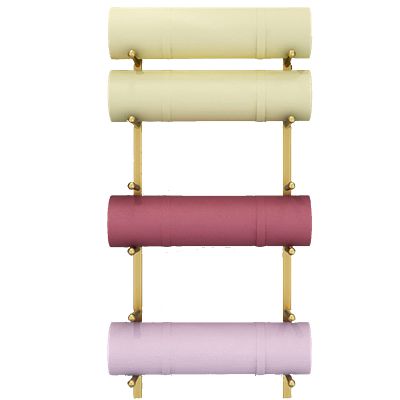 DLYZAYE Yoga Mat Holder Wall Mount Yoga Mat Storage Racks, 6-Tiers Workout Equipment Storage Organizer for Hanging Foam Roller and Resistance Bands at Fitness