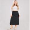 ebossy Women's Winter Warm High Waist Side Slit Wool Blend Long Skirts Rib Knit Stretchy Bodycon Pencil Skirt (Large, Backslit-Dark Grey) view 2
