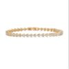 PAVOI 14K Yellow Gold Plated Simulated Diamonds Bezel Set Tennis Bracelets for Women - Cubic Zirconia Stones Trinity Statement Bride Gold Bracelet Stack -Size 6.5" view 1