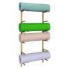 DLYZAYE Metal Yoga Mat Storage Rack, Wall Mount Yoga Mat Holder, Floating Shelf Home Gym Accessories Organizer for Foam RollerExercise MatYoga BrickSkateboard view 1