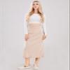 ebossy Women's Winter Warm High Waist Side Slit Wool Blend Long Skirts Rib Knit Stretchy Bodycon Pencil Skirt (Small, Backslit-Apricot) view 2