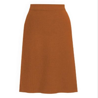 ebossy Women's Winter Warm High Waist Side Slit Wool Blend Long Skirts Rib Knit Stretchy Bodycon Pencil Skirt (Small, Backslit-Caramel)