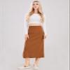 ebossy Women's Winter Warm High Waist Side Slit Wool Blend Long Skirts Rib Knit Stretchy Bodycon Pencil Skirt (Small, Backslit-Caramel) view 2