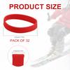 lasuroa 32pcs Ski Brake Retainers, Snowboard Brake Bands Retainers Strap Brake Rubber Band for Winter Ski Accessory (Red) view 2