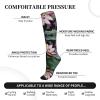 YQxwJL Lotus Flower White Print Compression Socks,Compression Ankle Support Socks,Sports Socks,For Men Women Running Athletic view 2
