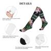 YQxwJL Lotus Flower White Print Compression Socks,Compression Ankle Support Socks,Sports Socks,For Men Women Running Athletic view 4