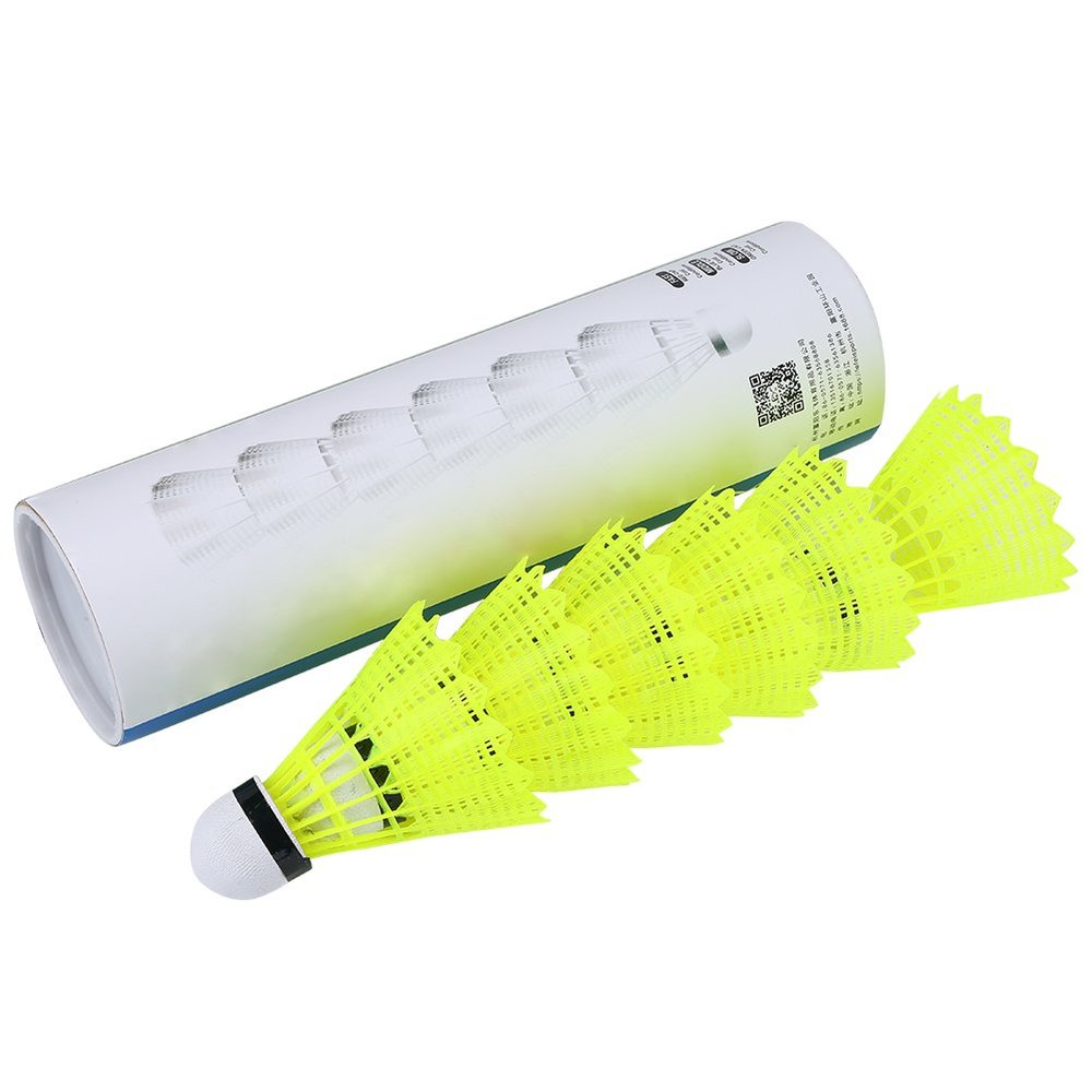 Keenso 6Pcs Professional Nylon Badminton Ball Shuttlecocks for Outdoor Sports Training Accessory