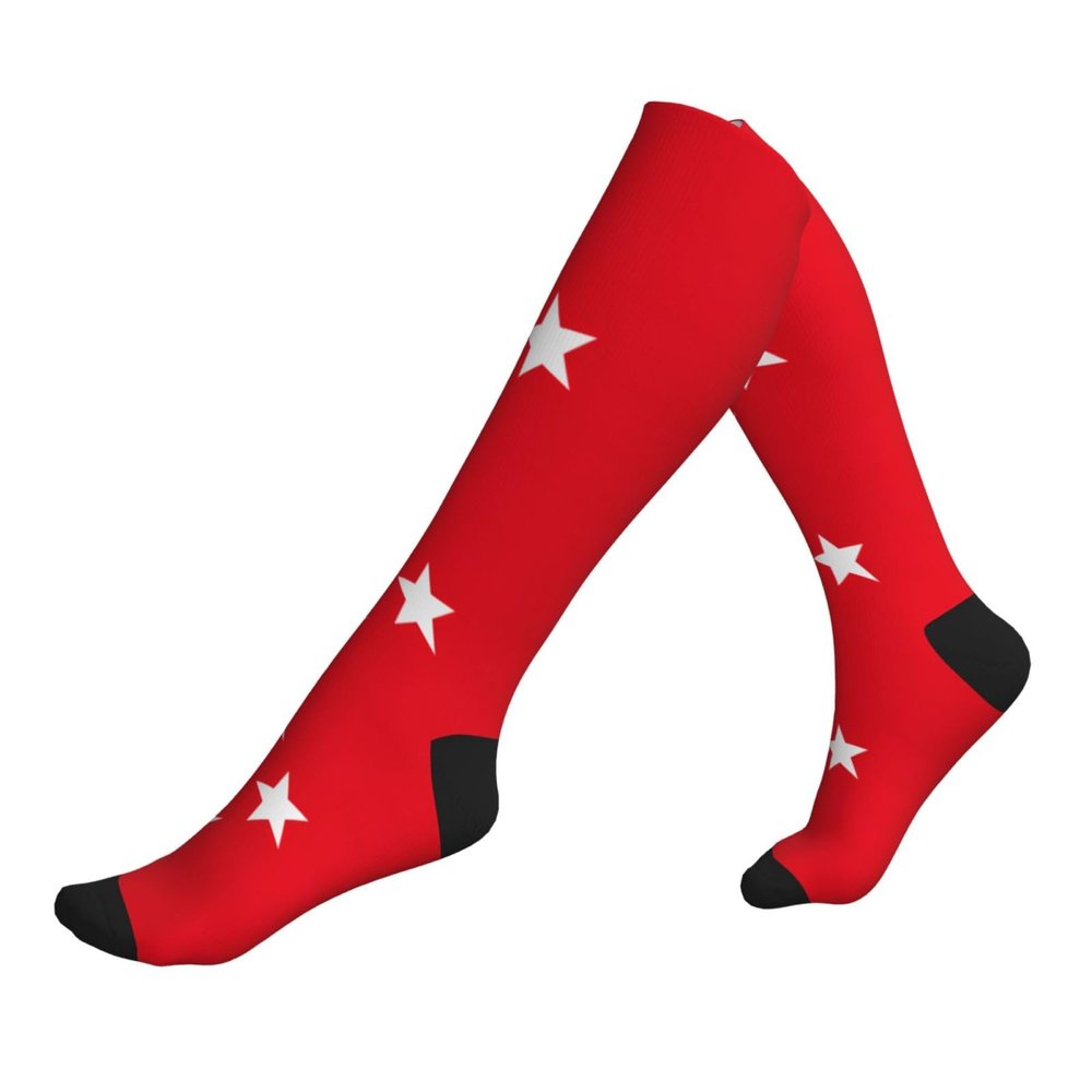 YQxwJL Flag Of Turkey Print Compression Socks,Compression Ankle Support Socks,Sports Socks,For Men Women Running