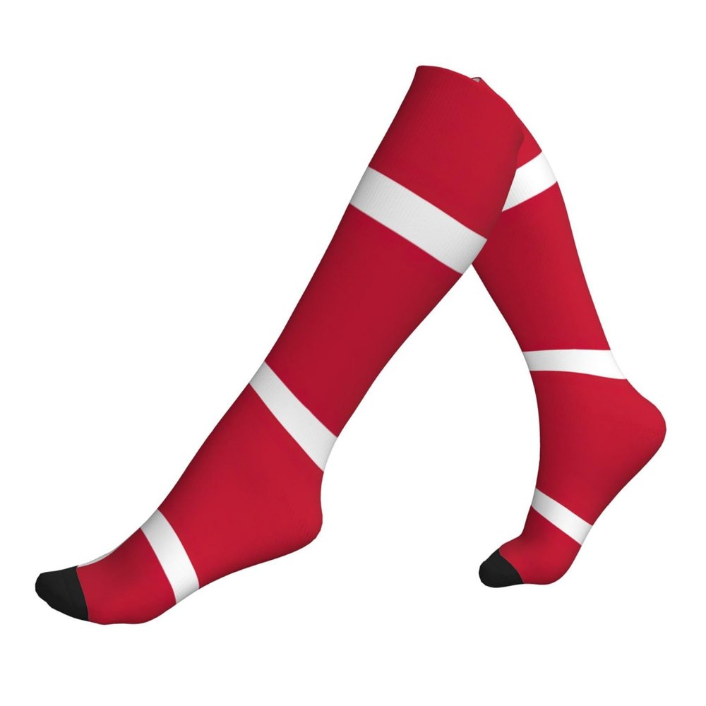 YQxwJL Danish Flag Print Compression Socks,Compression Ankle Support Socks,Sports Socks,For Men Women Running