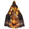 YKJJFVZ Xmas Ball Print Rogue Cosplay Adult Halloween Witch Hooded Cloak Cape Unisex Costume For Horror Parties Masquerade view 1