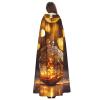 YKJJFVZ Xmas Ball Print Rogue Cosplay Adult Halloween Witch Hooded Cloak Cape Unisex Costume For Horror Parties Masquerade view 4