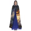 YKJJFVZ Train Clouds Print Rogue Cosplay Adult Halloween Witch Hooded Cloak Cape Unisex Costume For Horror Parties Masquerade view 2