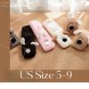 Aoitera Cute Fuzzy Socks with Dog Ears Women Warm Fluffy Socks with Grips Funny Animal Themed Slipper Socks Funny and Cozy (White) view 2