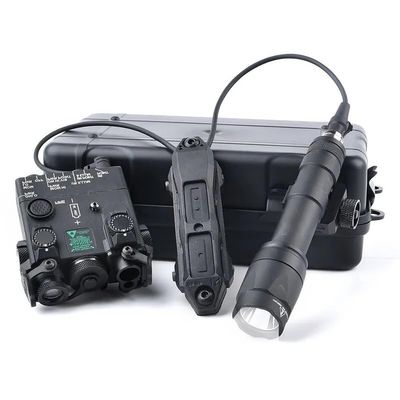 DABL-A2 Red/Green Powerful Laser Dot IR Indicator Sight with M300A/M600C Flashlight & Dual Control Remote Pressure Button Switch600 Lumen White LED Tactics Scout Torch Lightsfor 20mm Picatinny Rail
